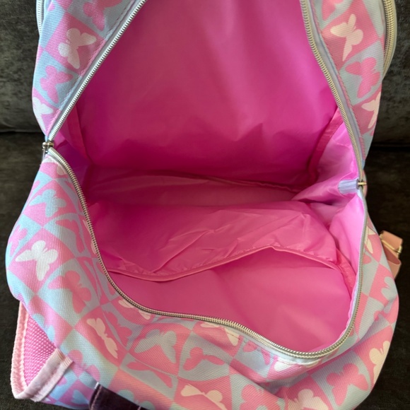 Danbar Pink/Blue Butterfly Backpack - Picture 4 of 5